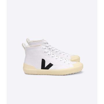 Men's Veja NOVA HT CANVAS PIERRE High Tops White/Black | ZA 106AHK